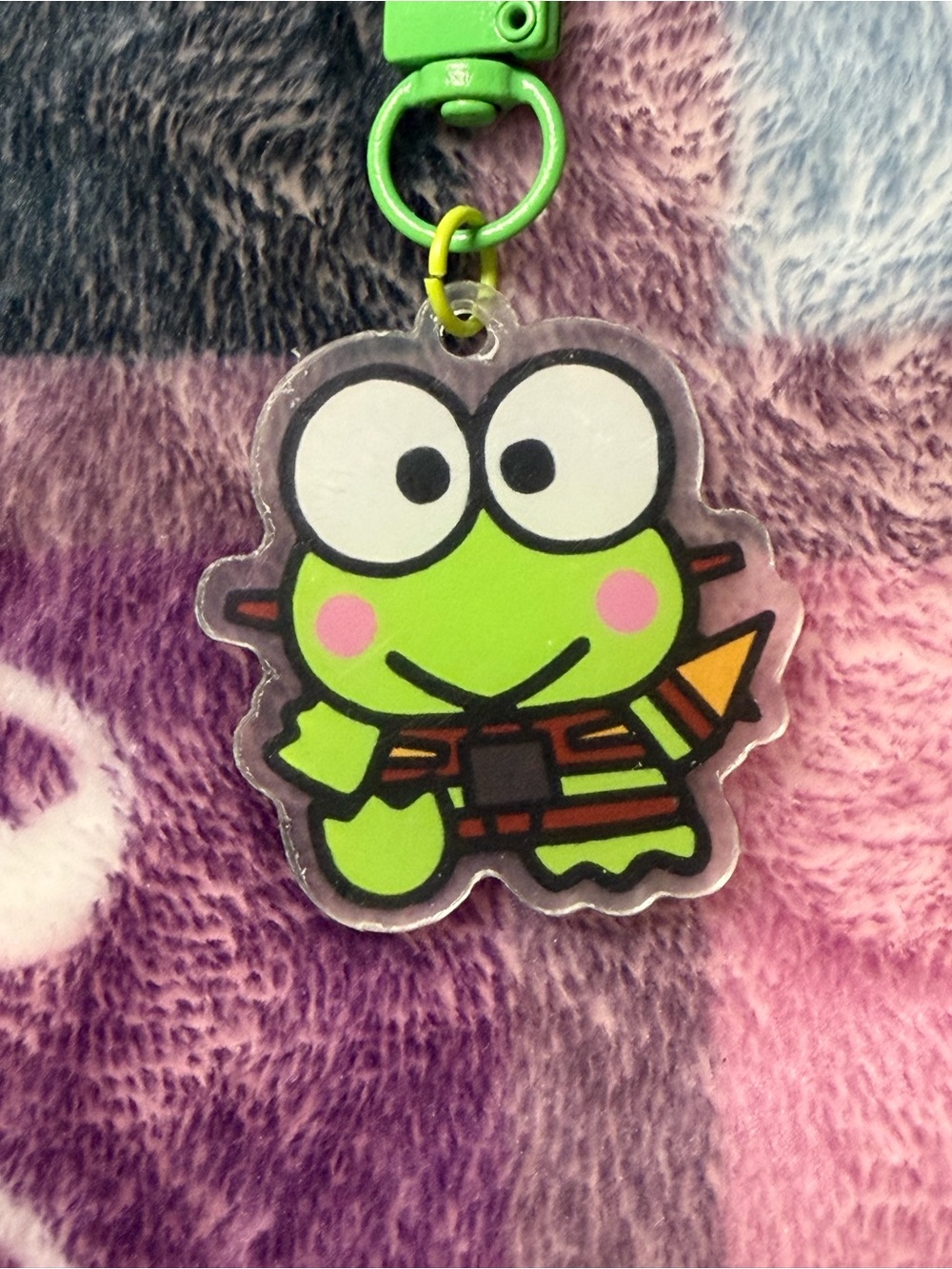 Cute Frog Sanrio Keroppi Backpack Charm NWT